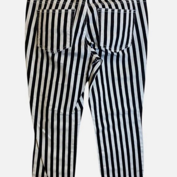 l.e.i black and white stripe low rise Ashley jeans Juniors 11 regular - Picture 4 of 7